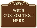 Custom Decorative Sign, Personalized Metal Sign for Business, Driveway, Home, Airbnb, Office Door Plaque, Brown Background Sign, 18x24 Inches, ACM, Fade Resistant, Made in USA by Sigo Signs