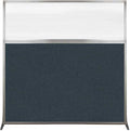 Versare Hush Screen Portable Room Divider | Workstation Wall Divider | Freestanding Privacy Hush Panels | Clear Fluted Windows | Fabric Office Divider Screen | Great for Room Separation