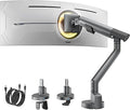 monTEK Single Monitor Arm with USB for 17-40 Inch Screens, Up to 24.25lbs, Heavy Duty Monitor Mount with VESA Mount, Full Motion Adjustment Monitor Stand C-Clamp/Grommet Base,MA1010UCDG