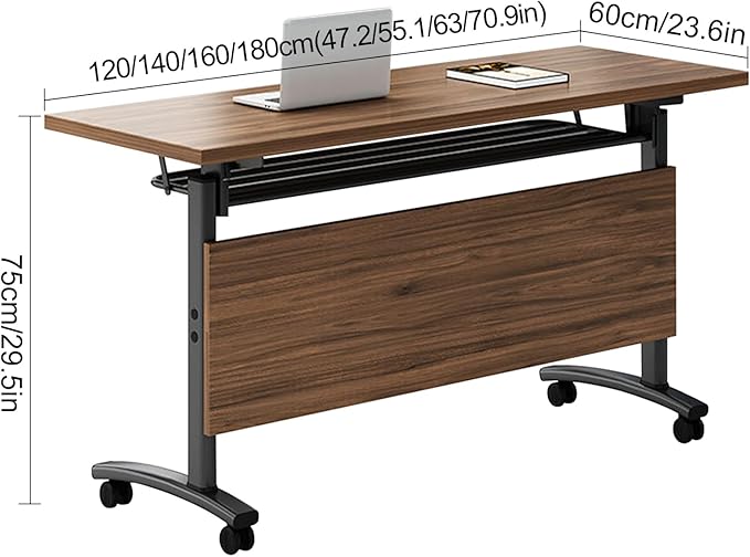 czxhaery Conference Room Table,Flip Top Conference Table The Folding Conference Table with Silent Wheels is Convenient and Fast,Mobile Training Table (4pack 140 * 60 * 75)