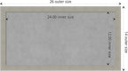 Amanti Art Grey Framed Magnetic Board 14x26 Small Vision Board for use with Magnets, 100% Metal Sheet to Display Items as Office Decor or for Home Organization in mudroom, Kitchen or Kids Room