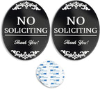 no soliciting sign for front door 4x5 inch No Soliciting Sign for Home Aluminum Outdoor Yard Sign for Home and Front Door (2 Pack)