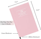 Gratitude Journal – 5 Minute Daily Reflection with Prompts for Mindfulness, Self Care & Positive Thinking, 300 Seconds Guided Journal Pink Edition for Women & Men