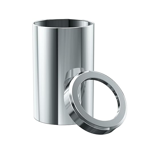 Gatco Modern Round Wastebasket, Chrome - Stainless Steel Trash Can with Removable Lid, Leakproof, 3 Gallon Capacity for Bathroom, Bedroom, Kitchen, or Office