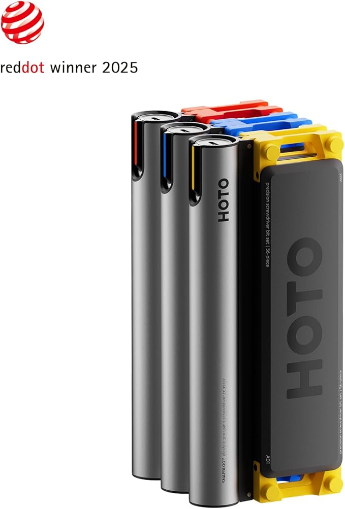 HOTO SNAPBLOQ 3-in-1 Mini Tool Kit for DIY & Craft Projects, Drill Pen, Rotary Tool & Precision Screwdriver with Magnetic Modular System, 114 Accessories for Jewelry Making, Model Craft & Creative Han
