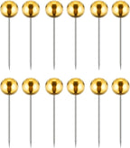 WILLBOND 500 Pack Map Push Pins Map Tacks Small Round Head Push Pins Thumb Tacks for Travel Picture Photo Bulletin Board Wall DIY Craft School Office Home(Golden,1/8 Inch)