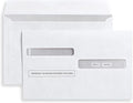 100 Envelopes Designed for W2 Forms 4-Up, Self- Seal Double Window, Security Envelopes Pack of 100