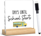 Funny Back to School Countdown Acrylic Sign, Funny Days Until Schools Starts Countdown Decor for Classroom, Best Back to School Gifts for Teacher Students A 09