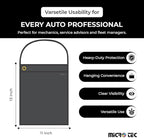 MICRO TEC Repair Order/Work Ticket Holders – Heavy-Duty Vinyl Sleeves with Black Handle – 11" x 13" for Automotive Repair Orders, Job Tickets, Documents – Pack of 50 – Solid Black