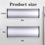 SINKAA 5 Pcs Office Name Plates Holder for Doors, 3 Inches x 8 Inches Curved Wall Mount Door Sign Holder, Silver Aluminum Sign Holder for Office Wall with Plastic Film and Adhesive Tape