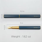 YSTUDIO Stunning Classic Revolve Fountain Pen, Schmidt Gilded Nib, Best Pen Gift Set for Men & Women, Professional, Executive Office, Nice Pens（brass，M nib）