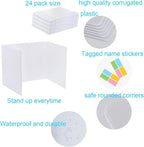 24 Pack Privacy Shields for Student Desks, Privacy folders for Student Testing Desk dividers- Includes Extra Labels