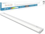 Leetdud LED Under Cabinet Lighting Hardwired or Plug in, 40 Inch 20W, Dimmable 5 Color 2700K/3000K/3500K/4000K/5000K, Linkable Eyes Care Design Counter Lights for Kitchen, Sink, ETL Listed, White
