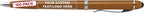 DISCOUNT PROMOS Custom Twist Action Plastic Stylus Pens, Set of 100, Personalized Bulk Pack - Pens for Work, Cool Pens for Writing, Black Ink - Gold