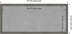 Amanti Art Grey Framed Magnetic Board 23x51 Oversize Vision Board for use with Magnets, 100% Metal Sheet to Display Items as Office Decor or for Home Organization in mudroom, Kitchen or Kids Room