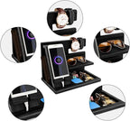 Gifts for Men Bedside Organiser Wood Phone Docking Station Dad Birthday Gifts for Him Nightstand Key Wallet Watch Stand Mens Gifts for Xmas Presents for Dad Husband Boyfriend Anniversary & Christmas