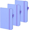 ONAVIA A6 Pocket Notebook Lined Journals, Small Journaling Notebooks, 160 Pages Hardcover Mini Notepad for Writing, Work, School and Note Taking with Pen Holder, 3.5" x 5.7", 3 Pack (Cornflower Blue)