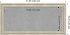 Amanti Art Silver Framed Magnetic Board 26x54 Oversize Vision Board for use with Magnets, 100% Metal Sheet to Display Items as Office Decor or for Home Organization in mudroom, Kitchen or Kids Room