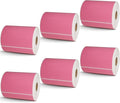 BETCKEY - 4" x 6" Shipping Labels Compatible with Zebra & Rollo Label Printer(not for dymo 4XL),Premium Adhesive & Perforated[Pink, 6 Rolls, 1500 Labels]