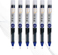 REVAIS Blue Gel Pens Pack of 6 | 0.6mm Smooth Writing Rollerball Pen | Premium German Ink | Ergonomic Grip | Quick-Dry | Ideal for Students & Office Use