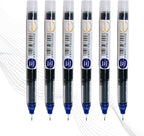 REVAIS Blue Gel Pens Pack of 6 | 0.6mm Smooth Writing Rollerball Pen | Premium German Ink | Ergonomic Grip | Quick-Dry | Ideal for Students & Office Use