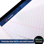 Woodlake Legal Pads 8.5 "x 14" – 6‑Pack, Wide Ruled, Premium White Paper Pad No ink Bleed, Micro‑Perforated Writing Pads,50 Sheets, Legal Size Note pads for School, Office & Home, Made in USA