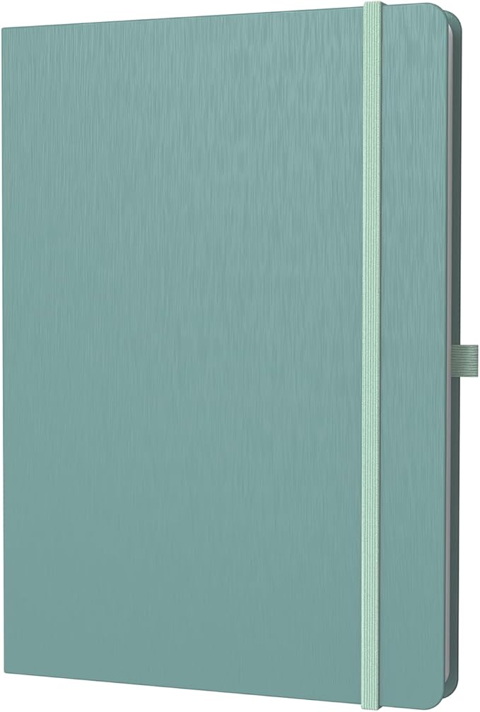 ONAVIA A4 Lined Journal Notebook, 8mm Ruled Notepad, Journaling for Writing, Work, School, Travel and Note Taking, Hardcover 160 Pages (80 Sheets) 8.27 x 11.6 inches (Midnight Green)