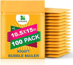 Kraft Bubble Mailers [100 Pack] Mailing Packing Envelopes #5 (10.5" x 15")