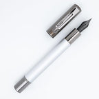 Monteverde USA Ritma Fountain Pen in Silver – Medium Nib, Balanced JoWo Stainless Steel, Refillable Ink Cartridge/Converter – Perfect for Professionals & Writing Enthusiasts