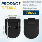 Quilax 16Pack Cubicle Clips for Fabric Walls, Cubicles Wall Clips, Bulletin Board Clip, Cubicle Accessories for Notes Photos Documents(Black)
