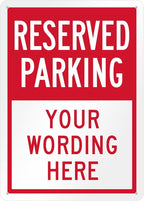 SmartSign Custom Reserved Parking Sign - 10"x14" Laminated Aluminum, 40 mil thick, Custom Metal Sign for Home, Offices, Businesses, Outdoors, Lots, USA-Made, 100+ Years of Sign Expertise