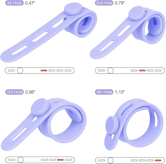 Donruby 24Pcs Silicone Cable Ties - Reusable & Washable with Locking Buckles, Adjustable Fastening Cable Management Straps, Multi-Purpose High Elasticity Cord Organizer (6 Colors)