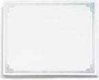 PaperDirect Silver on White Classic Specialty Certificates, 8½ x11, Foil Accents, 50 Count, Certificates And Awards Paper, For School, Work, Diplomas & Award Certificates