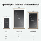 ApoloSign 27” Digital Calendar: Dual Mode Calendars with Google Play & Multi-calendar Sync, Electronic Planner & Chore Chart, Smart Touchscreen, Interactive Display for Family Schedules (Teak Wood, 27-inch)