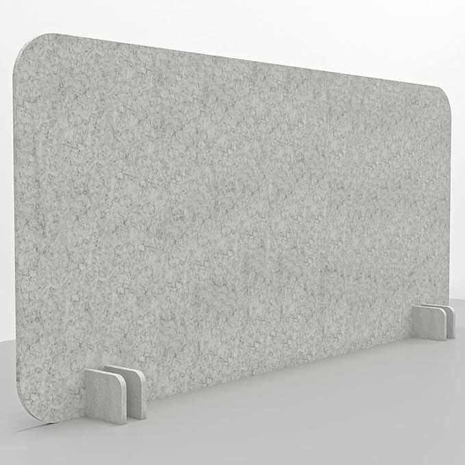 Escape 16" Freestanding Desk Divider | Eco-Friendly Acoustic Privacy Screen | Noise Reducing Desk Partition | 23" Wide | Orange Yellow