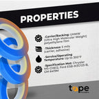 WOD SPT7A UHMW Polyethylene Transparent Film Slick Tape, 1.5 inch x 36 yd. Aggressive Adhesive - Ideal For Squeak Reduction, Drawers, and Bearings