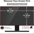 Pozlle 23 Inch Computer Privacy Screen Shield [2 Pack] for 16:9 Widescreen Desktop Monitor - Anti-Glare Blue Light Privacy Filter and Anti Spy Privacy Screen Protector Film
