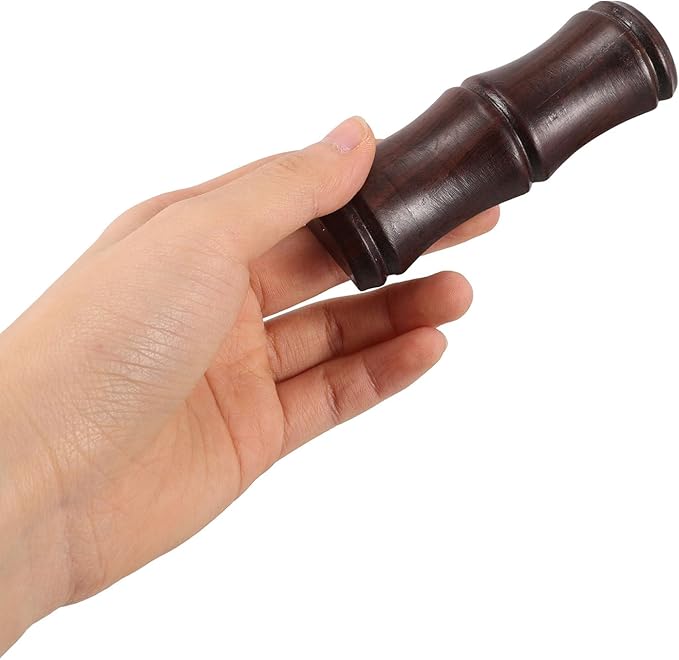 CAXUSD Chinese Brush Holder Pen Rest with Black Rosewood Design, Wooden Calligraphy Brush Stand Desk Pen Holder for Office and Painting Tools