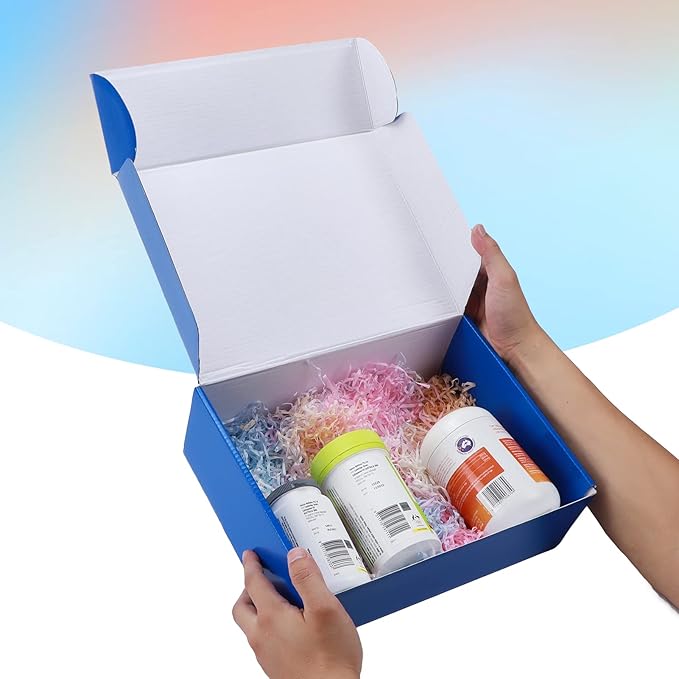PHAREGE 12x9x4 inch Gift Shipping Boxes Bulk 20 Pack Blue, Tab Lock Tuck Top Mailing Boxes for Packaging Small Business, Medium Cardboard Mailer Boxes for Wrapping Present