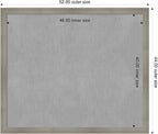 Amanti Art Grey Framed Magnetic Board 44x52 Oversize Vision Board for use with Magnets, 100% Metal Sheet to Display Items as Office Decor or for Home Organization in mudroom, Kitchen or Kids Room