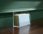 SEVENY 2 PACKS 3x5 Acrylic Index Card Holder Business Card Display Stand for Desk File Note Clear Postcard Stand Index Card Rack Acrylic Business Card Stand for Office Business Classroom (No Card)