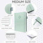 KUMEER Check Register – Elegant Check Registers for Personal Checkbook with Check & Transaction Registers, Hardcover Checkbook Log 5.2x7.6" (Mint Green)