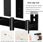 PMMASTO Over The Door Hooks, Fits 1-3/4" Thick Door No Drill Hooks for Closet Bathroom Bedroom Organization, Hanger for Coat Towel Robe (Black, 4 T-Hooks)
