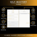 Self-Mastery Journal for Men - Gratitude and Productivity Journal for More Happiness, Positivity, Growth, Mindfulness, Self Care and Reflection - Guided Inspirational Journals for Men & Women (Black)