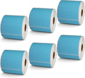 BETCKEY - 3" x 3" Multipurpose & Large Square Labels Compatible with Zebra & Rollo Label Printer,Premium Adhesive & Perforated[Light Blue, 6 Rolls, 3000 Labels]