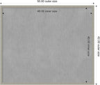 Amanti Art Grey Framed Magnetic Board 42x50 Oversize Vision Board for use with Magnets, 100% Metal Sheet to Display Items as Office Decor or for Home Organization in mudroom, Kitchen or Kids Room