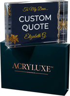 Custom Acrylic Sign Personalized, Custom Desk Name Plate, 18 Styles, (4"x6"), With Gift Box, USA Made by Acryluxe. (Trenton)