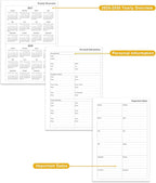 2026-2028 Monthly Planner, Three Years Calendar from January 2026 - December 2028 with Spiral Binding, Inner Pocket, Elastic Closure, 38 Month Planner for Home | School | Office, 5.8" x 8.5", Green Gold Leaf