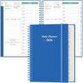 Daily Planner 2026 Full Page Per Day- 2026 Daily & Monthly Planner from January 2026 to December 2026, Day Planner 2026 with 12 Months Tabs, 6.4" x 8,5", Blue