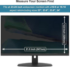 Hanging Computer Privacy Screen Protector Shield Compatible for 23/24 Inch Widescreen Desktop Monitor -Anti Glare & Blue Light Filter-Hanging Design for Easy On/Off